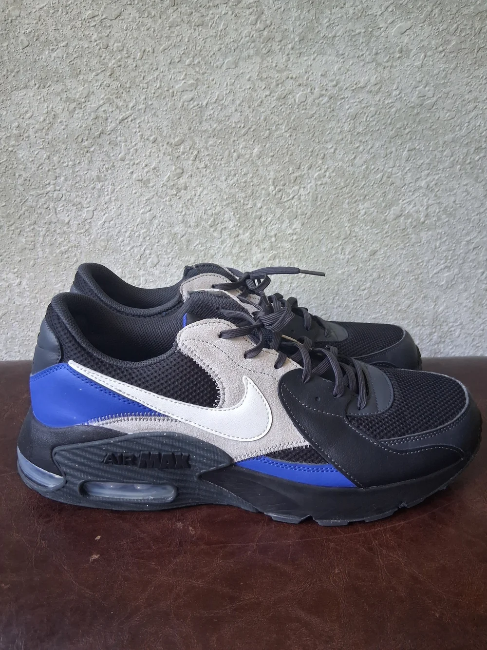 Nike Air Max Excee Black Smoke Grey Racer Blue Shoe - Size 13